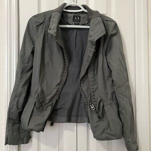 ARMANI EXCHANGE Gray Biker Jacket